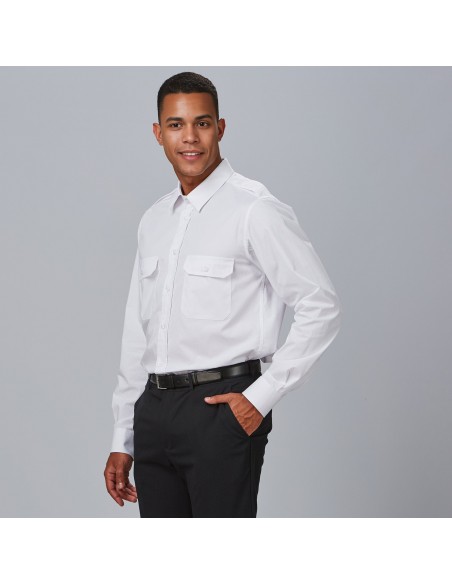 CAMISA UNISEX CHARRETERAS MANGA LARGA ELASTAN