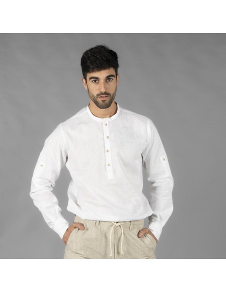 CAMISA HOMBRE LINO/COTTON CUELLO MAO TIWI