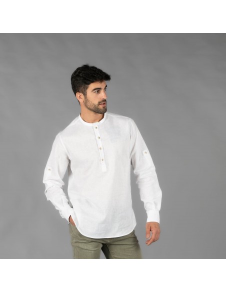 CAMISA HOMBRE LINO/COTTON CUELLO MAO TIWI