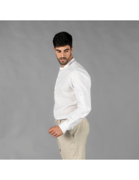 CAMISA HOMBRE LINO/COTTON CUELLO MAO TIWI