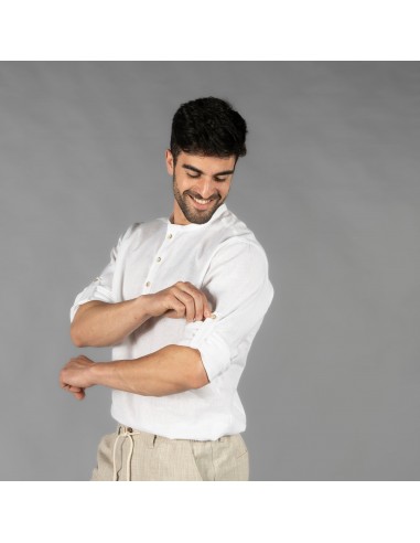 CAMISA HOMBRE LINO/COTTON CUELLO MAO TIWI