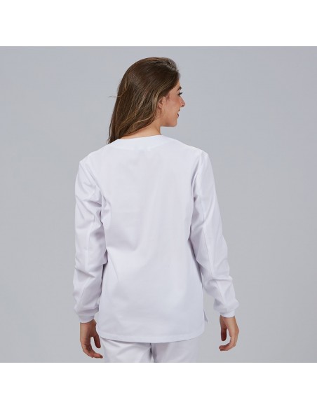 BLUSA SANITARIO UNISEX PICO MANGA LARGA PUÑO ACRÍLICO