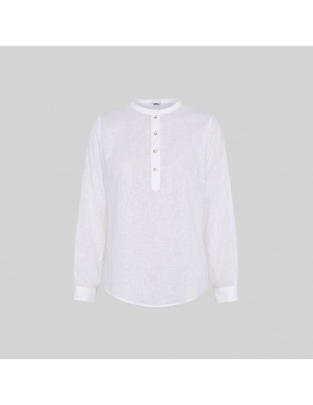 CAMISA MUJER LINO/COTTON CUELLO MAO KAULA