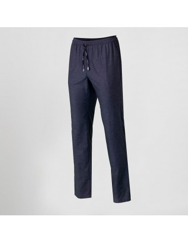 PANTALÓN UNISEX CON CORDÓN CHAMBRAY ROMBOS