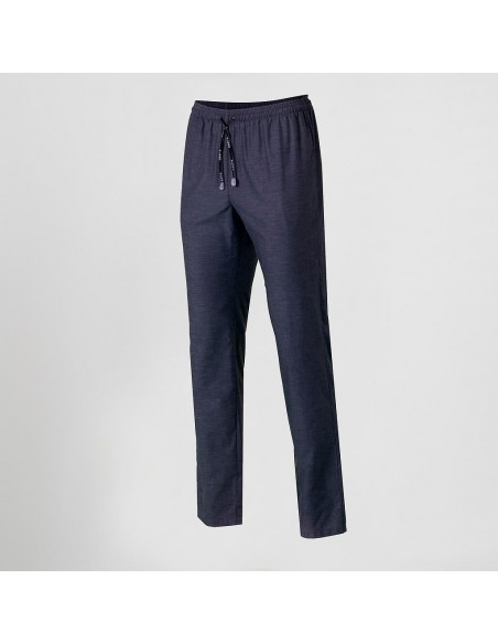 PANTALÓN UNISEX CON CORDÓN CHAMBRAY ROMBOS