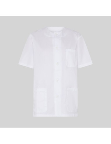 BLUSA SANITARIO UNISEX ABOTONADO BLANCA