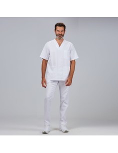 CONJUNTO UNISEX BLUSA CUELLO PICO /PANTALON GOMA ENTERA