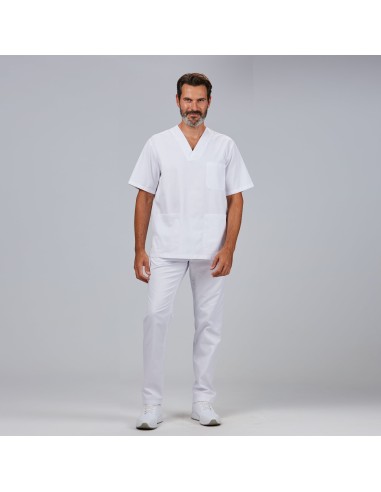 CONJUNTO UNISEX BLUSA CUELLO PICO /PANTALON GOMA ENTERA