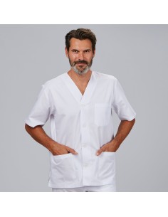 BLUSA SANITARIO UNISEX PICO BOTONES