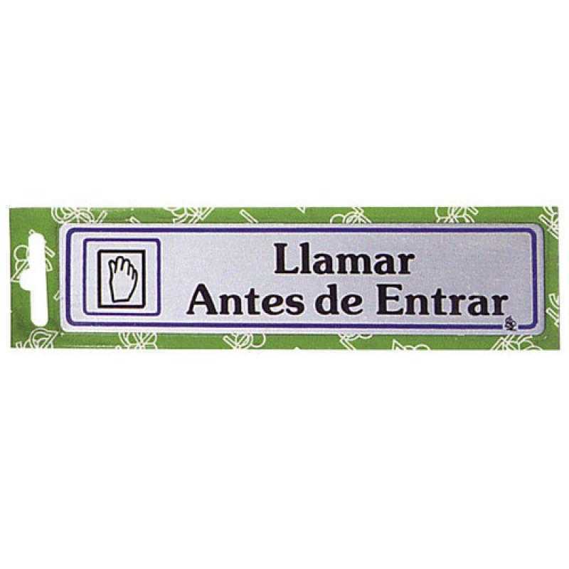 Rotulo "llamar antes de entrar"