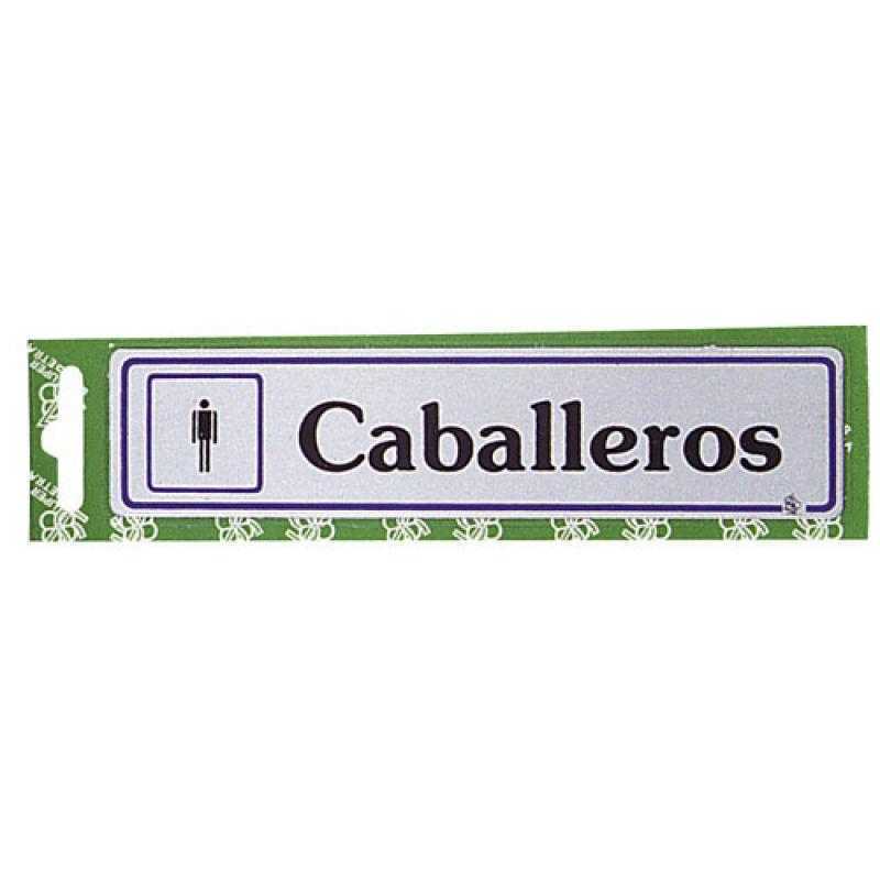Rotulo "caballeros"