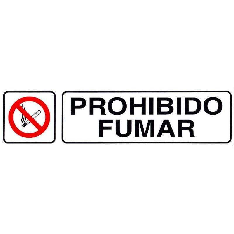 Rotulo adhesivo 250x63 mm. prohibido fumar
