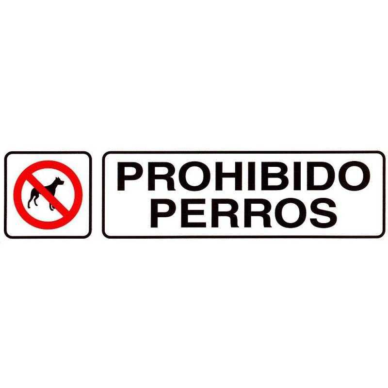 Rotulo adhesivo 250x63 mm. prohibido perros