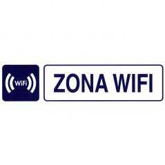 Rotulo adhesivo 250x63 mm. zona wifi