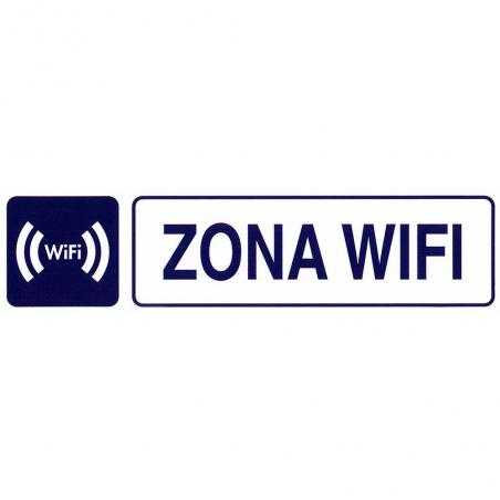 Rotulo adhesivo 250x63 mm. zona wifi