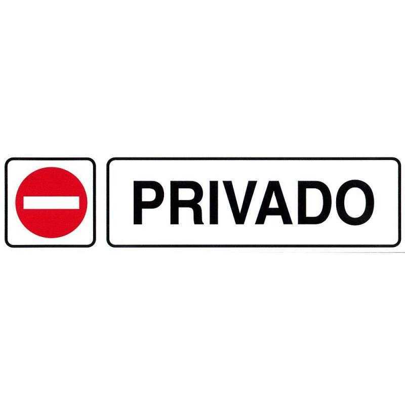 Rotulo adhesivo 250x63 mm. privado