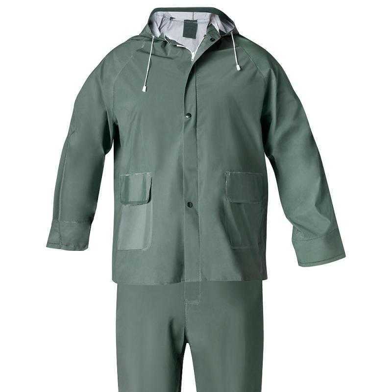 Traje de Agua Impermeable Verde Pvc Talla 6-M - Imagen 1