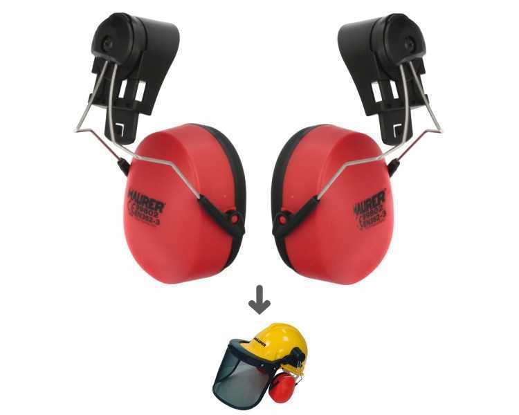 Recambio Protector Auditivo Para Casco Con Visera, Protector Facial De Rejilla y Protector Auditivo Maurer Modelo 99790