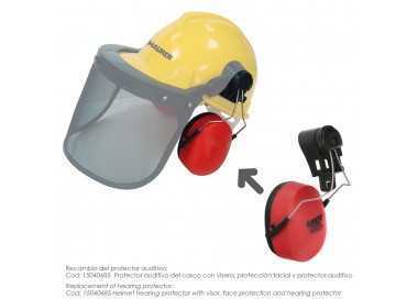 Recambio Protector Auditivo Para Casco Con Visera, Protector Facial De Rejilla y Protector Auditivo Maurer Modelo 99790