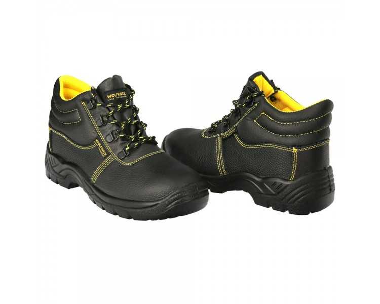 Botas Seguridad S3 Piel Negra Wolfpack Nº 48 Vestuario Laboral,calzado Seguridad, Botas Trabajo. (Par)
