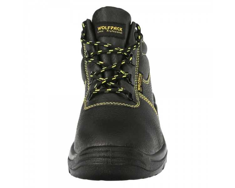 Botas Seguridad S3 Piel Negra Wolfpack Nº 37 Vestuario Laboral,calzado Seguridad, Botas Trabajo. (Par)