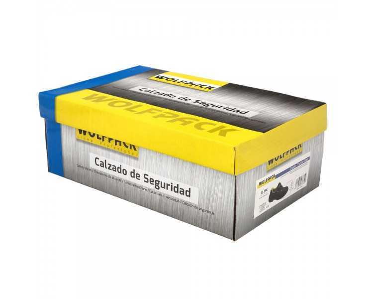 Zapatos Seguridad S3 Piel Negra Wolfpack Nº 40 Vestuario Laboral,calzado Seguridad, Botas Trabajo. (Par)