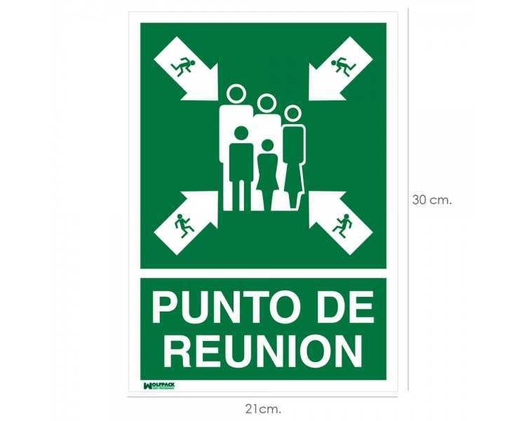 Cartel Informativo Punto De Reunion 30x21 cm.