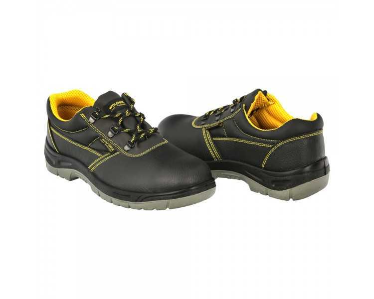 Zapatos Seguridad S3 Piel Negra Wolfpack Nº 45 Vestuario Laboral,calzado Seguridad, Botas Trabajo. (Par)