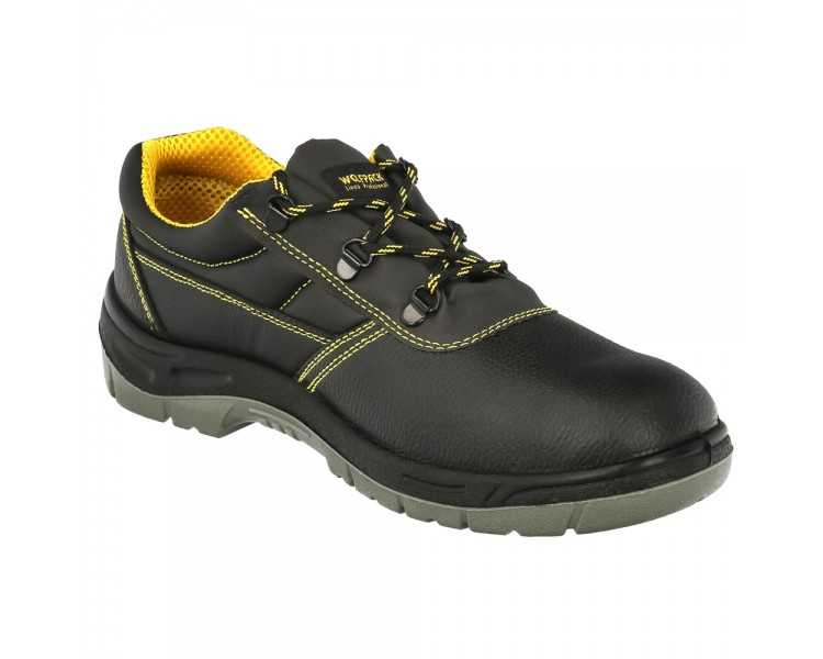 Zapatos Seguridad S3 Piel Negra Wolfpack Nº 45 Vestuario Laboral,calzado Seguridad, Botas Trabajo. (Par)