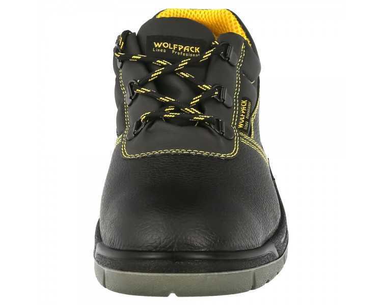 Zapatos Seguridad S3 Piel Negra Wolfpack Nº 45 Vestuario Laboral,calzado Seguridad, Botas Trabajo. (Par)