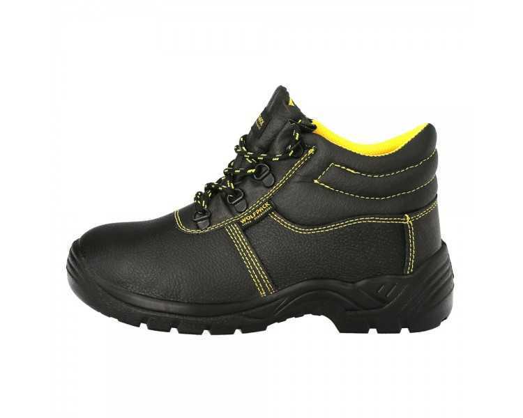 Botas Seguridad S3 Piel Negra Wolfpack Nº 46 Vestuario Laboral,calzado Seguridad, Botas Trabajo. (Par)