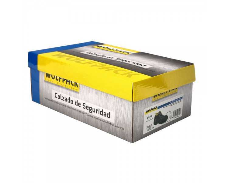 Botas Seguridad S3 Piel Negra Wolfpack Nº 36 Vestuario Laboral,calzado Seguridad, Botas Trabajo. (Par)