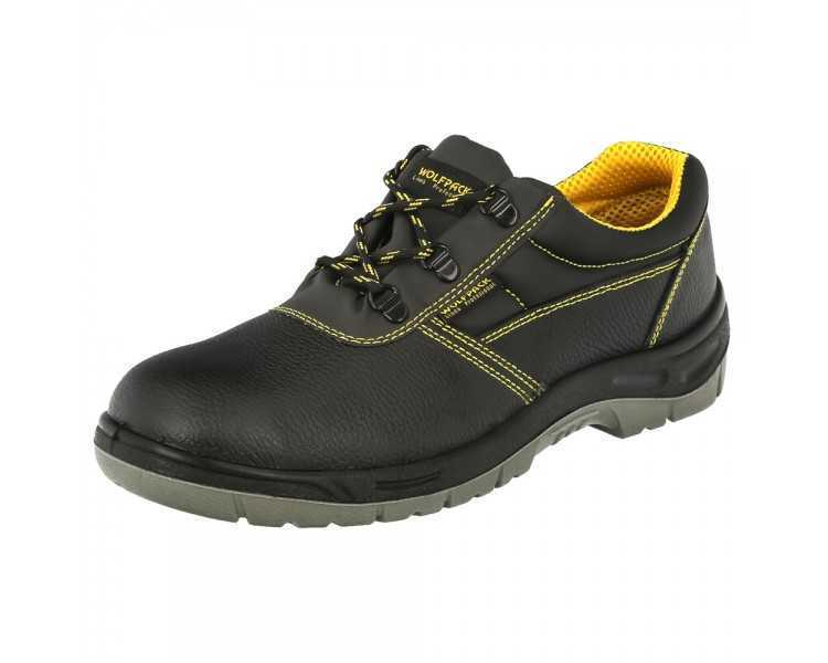 Zapatos Seguridad S3 Piel Negra Wolfpack Nº 36 Vestuario Laboral,calzado Seguridad, Botas Trabajo. (Par)