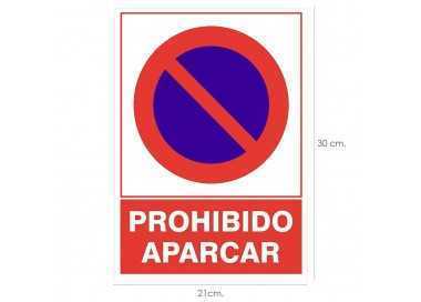 Cartel Prohibido Aparcar 30x21 cm.