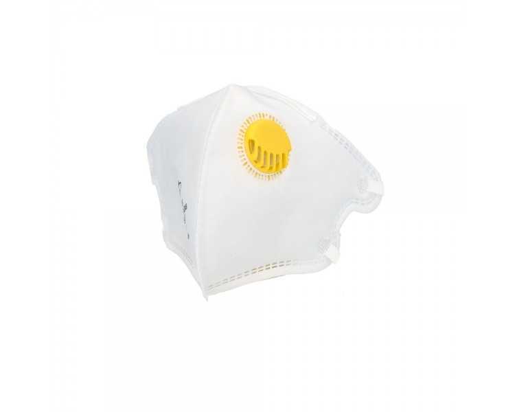 Mascarilla Respiratoria FFP2 Con Valvula. Plegable (20 Unidades) Envasadas Individualmente
