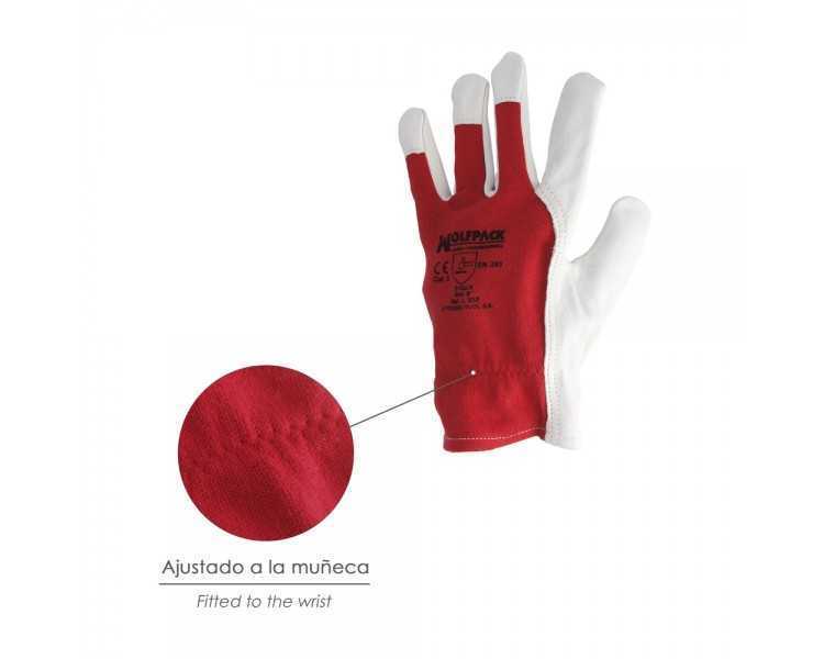 Guantes Piel / Lona Con Colgador 8" Guantes De Trabajo, Guantes De Protección (Par)