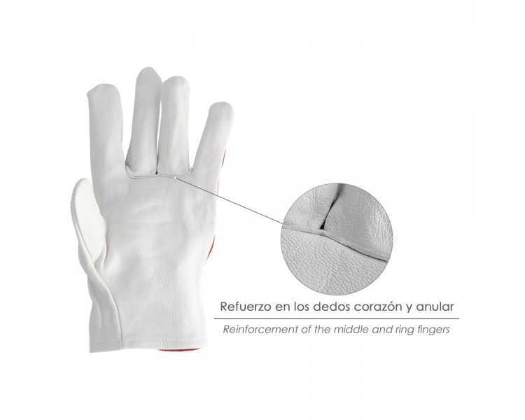 Guantes Piel / Lona Con Colgador 8" Guantes De Trabajo, Guantes De Protección (Par)