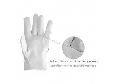 Guantes Piel / Lona Con Colgador 8" Guantes De Trabajo, Guantes De Protección (Par)