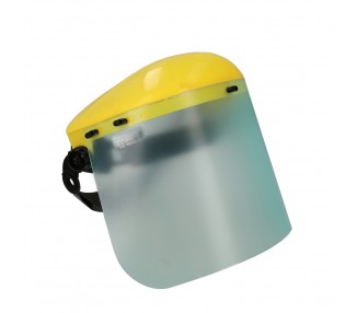 Protector Facial Con Arnes Ajustable Pantalla Policarbonato 390x200 mm. visera Seguridad, Anti Impactos, Casco Desbrozadora