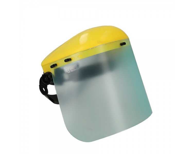 Protector Facial Con Arnes Ajustable Pantalla Policarbonato 390x200 mm. visera Seguridad, Anti Impactos, Casco Desbrozadora
