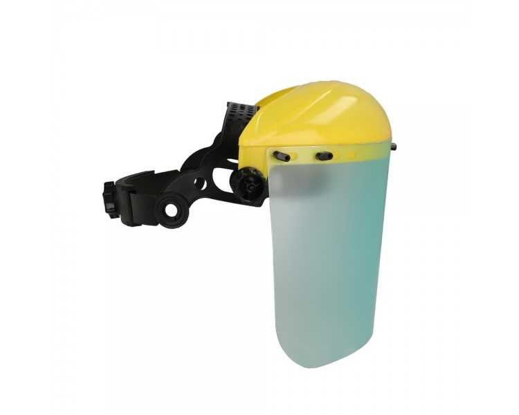Protector Facial Con Arnes Ajustable Pantalla Policarbonato 390x200 mm. visera Seguridad, Anti Impactos, Casco Desbrozadora