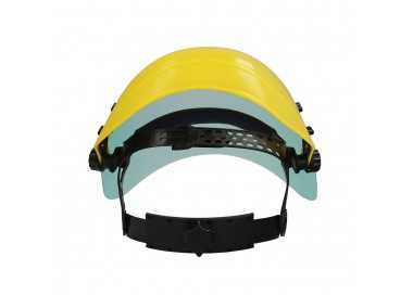 Protector Facial Con Arnes Ajustable Pantalla Policarbonato 390x200 mm. visera Seguridad, Anti Impactos, Casco Desbrozadora