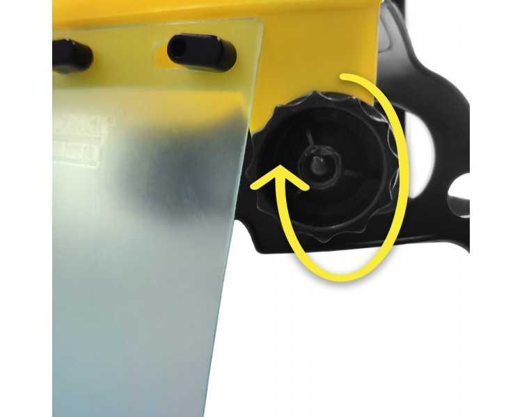 Protector Facial Con Arnes Ajustable Pantalla Policarbonato 390x200 mm. visera Seguridad, Anti Impactos, Casco Desbrozadora