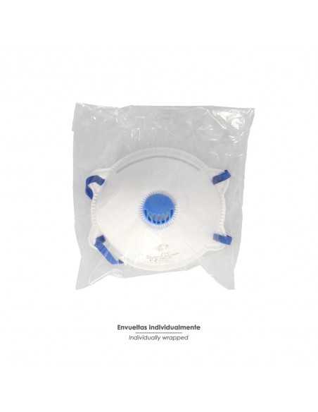 Mascarilla FFP2 Rigida Con Valvula (10 Unidades) Envasadas Individualmente Mascarilla FFP2 Rigida Con Valvula (10 Unidades) Envasadas Individualmente