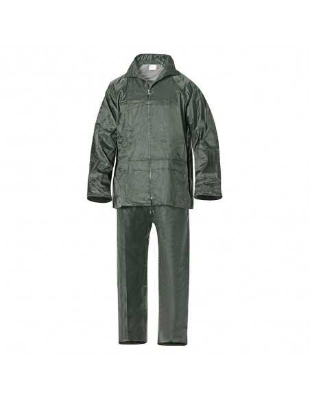 Traje de Agua Impermeable Verde Nylon Talla 7-L