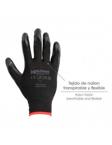 Guantes Nitrilo / Nylon Impregnado 7" (Par)