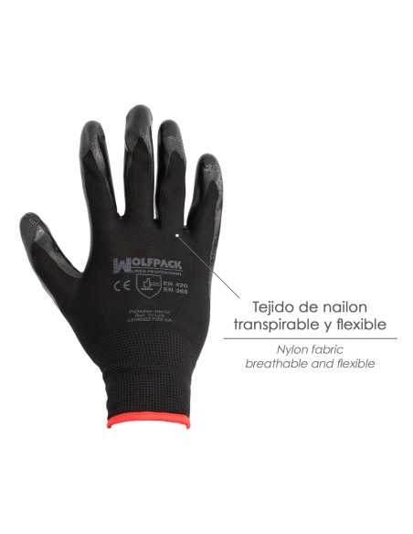 Guantes Nitrilo / Nylon Impregnado 7" (Par) Guantes Nitrilo / Nylon Impregnado 7" (Par)