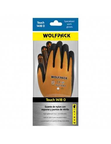 Guantes Nylon Con Palma En Foam y Puntos Nitrilo Touch 7" (Par)