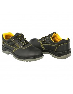 Zapatos Seguridad S3 Piel Negra Wolfpack Nº 43 Vestuario Laboral,calzado Seguridad, Botas Trabajo. (Par)