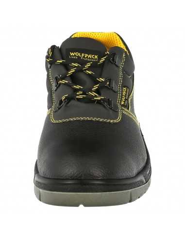 Zapatos Seguridad S3 Piel Negra Wolfpack Nº 37 Vestuario Laboral,calzado Seguridad, Botas Trabajo. (Par)